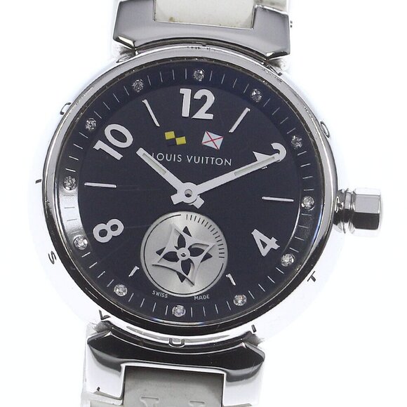 LOUIS VUITTON Tambour Q12M1 black Dial Quartz Ladies Watch_740267 - Picture 1 of 6